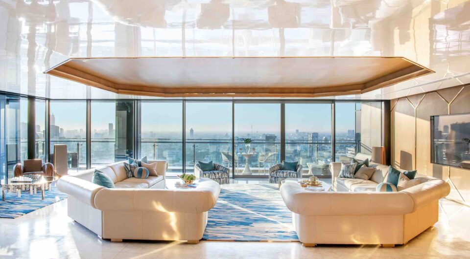 Luxury Penthouse Living Area in Bangkok designed by Design Intervention