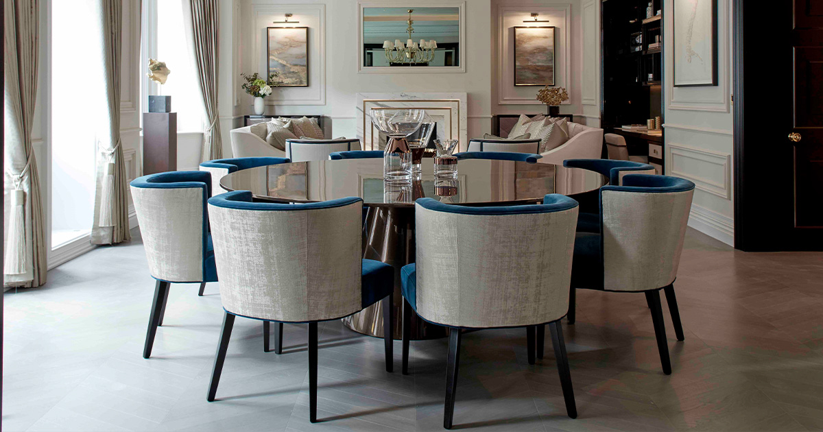 Luxury modern dining discount chairs