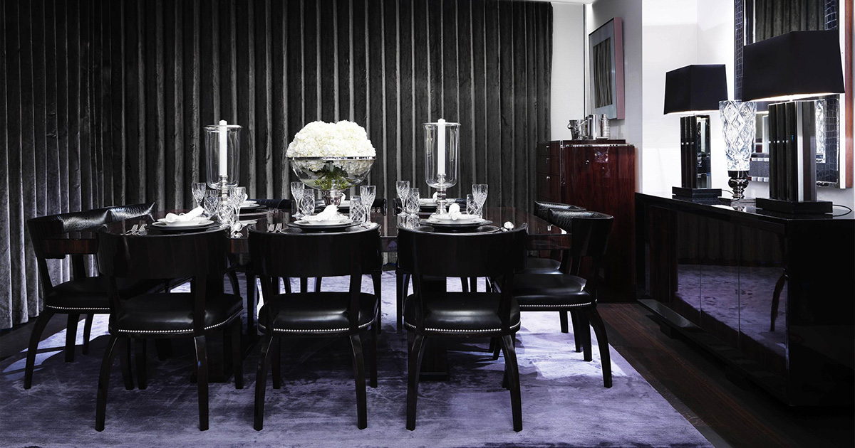 Black furniture deals dining room