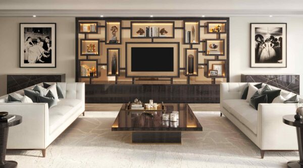 Minimalist luxury entertainment room