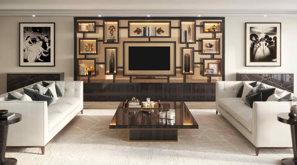 Minimalist luxury entertainment room